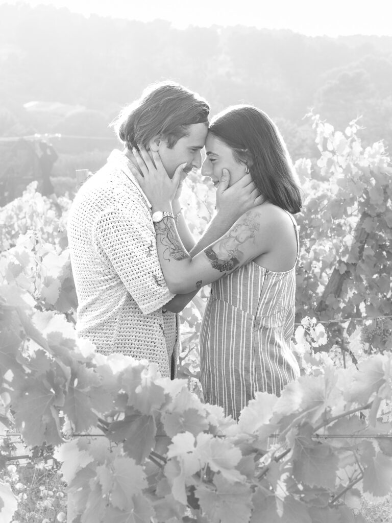 Photo de couple dans les vignes, photographe Draguignan